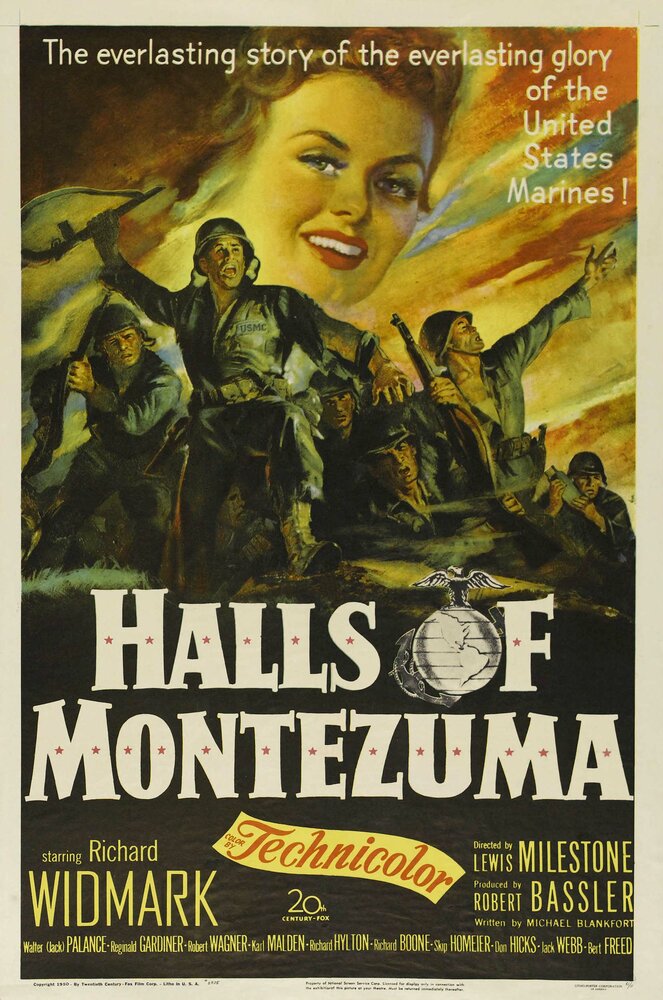 Дворцы Монтесумы (1950) постер